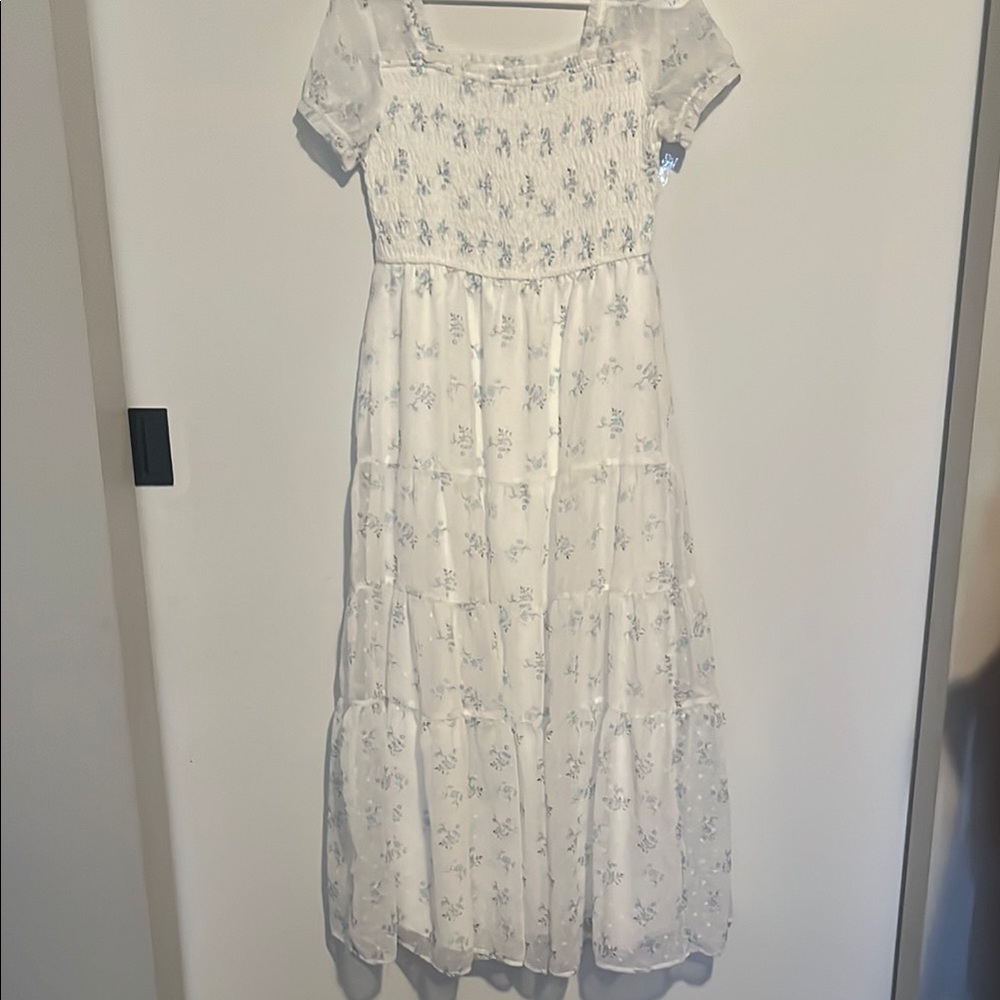 Floral White Maxi Dress